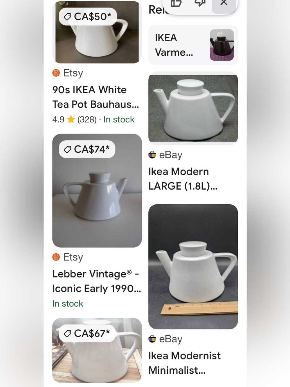 IKEA Varma 90’s White Ceramic Teapot with Lid -  Mint Condition! 1.5L - Picture 10 of 16